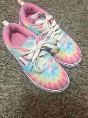 Heelys Kids Tie-Dye Lace-Up Skate Sneakers in Pink, Blue, Yellow